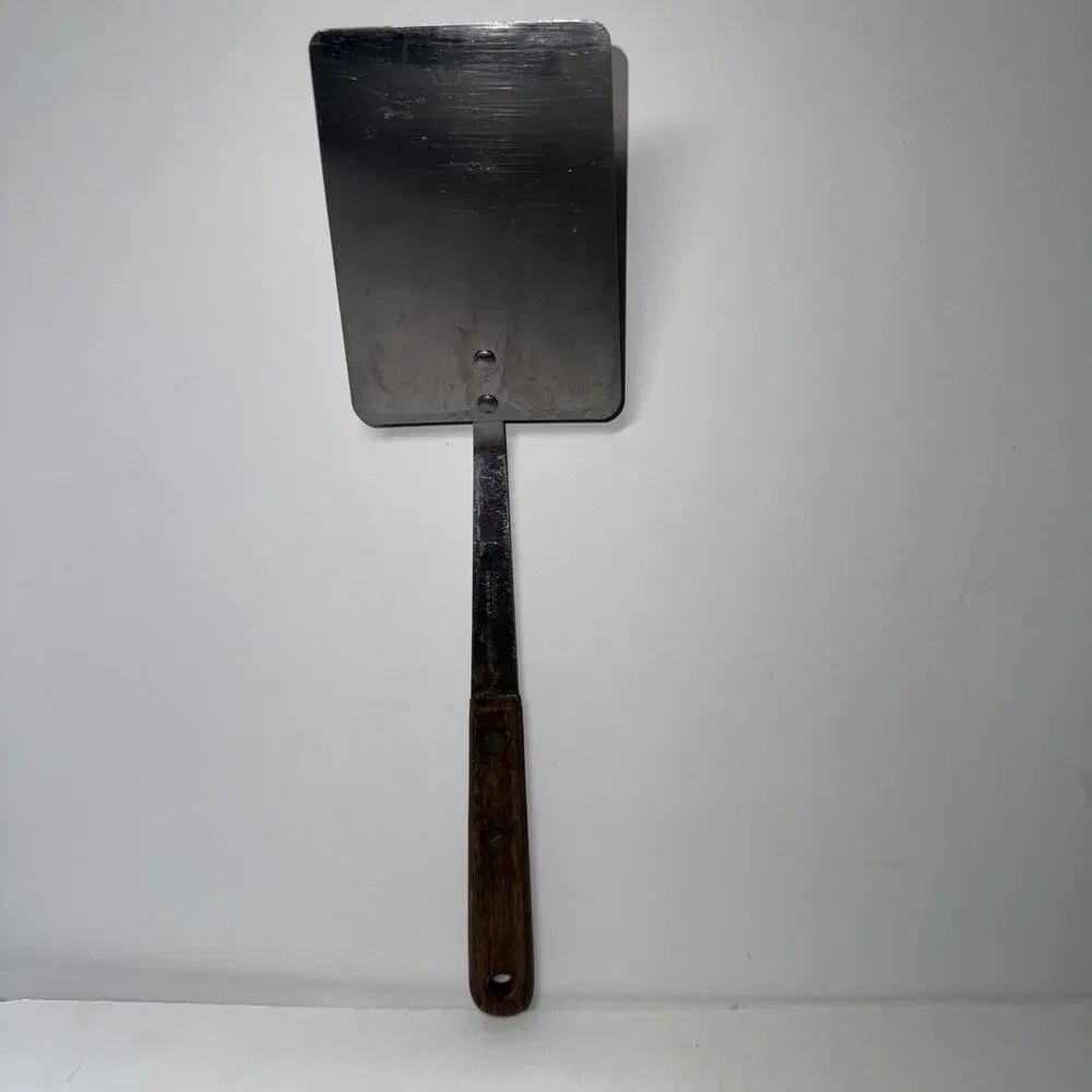 Vintage Robinson Knife Co Spatula Turner Stainless Steel Wood Handle 12